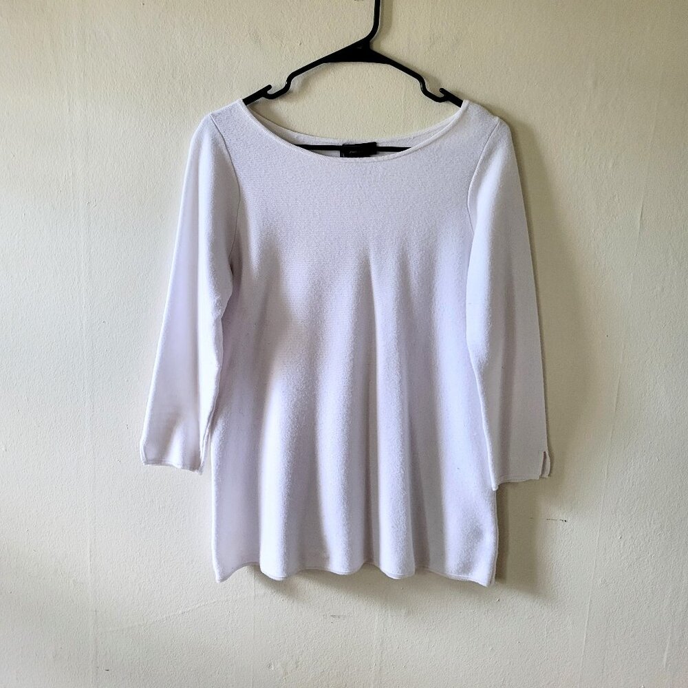 Sara Campbell - Soft White Knit Sweater Size S